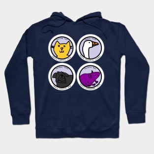 Funny Animals Space Crew Portraits Hoodie